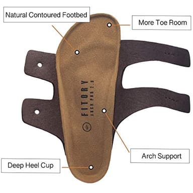 FITORY Mens Sandals, Arch Support Slides with Adjustable Buckle Straps and Cork Footbed Brown Size 10 - Image 4