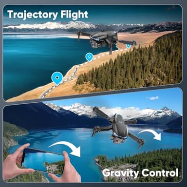 X-shop Foldable Drone with 1080P HD Camera for Beginners & Adults, FPV Live Video, One Key Start, Altitude Hold, 3D Flips, Gesture Selfie, 3 Speed Modes, 2 Batteries - Image 4