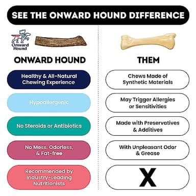 Onward Hound Elk Antlers for Dogs, 7"+ Large 1-Pack, Grade A Long Lasting Chew for Aggressive Chewers, Premium USA Naturally Shed Antler - Healthy, No Odor, Durable Dog Chew for 30-65lb Breeds - Image 5