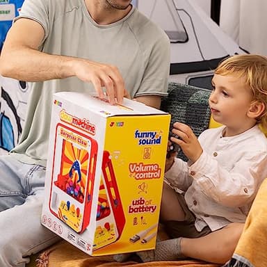 JOYIN Claw Machine Arcade Toy with LED Light & Adjustable Sound, Rechargable Dispenser Toys Mini Vending Machine for Kids - Perfect Christmas & Birthday Big Gifts for Kids, Ages 3+ - Image 9