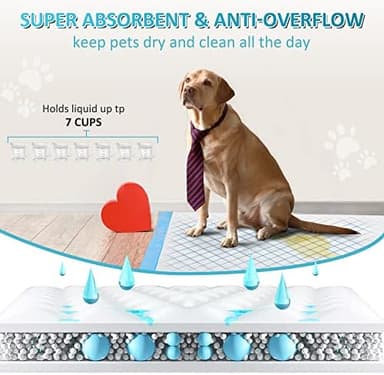 Boscute Super Absorbent & Leak-Proof Jumbo Size 36"x36" Pet Training Dog Pee Pads, Thicken Quick Dry Disposable Puppy Pee Pads, Potty Training Pads for Dogs Cats, Rabbits - Image 5