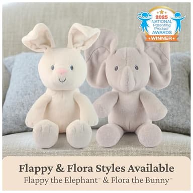 GUND Baby Peek-a-Boo Flora Bunny Plush, Bunny Rabbit Stuffed Animal, Baby Toy for Ages 0 and Up, Cream, 7" (Batteries Not Required) - Image 9