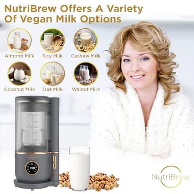 NutraBrew Nut Milk Maker | 50 oz Automatic Plant-Based Milk Machine | 9-in-1 Easy Use Milk Maker | 2025 Plant Milk Machine | Soy Milk Maker | Oat Milk Maker | Almond Milk Maker - Image 2