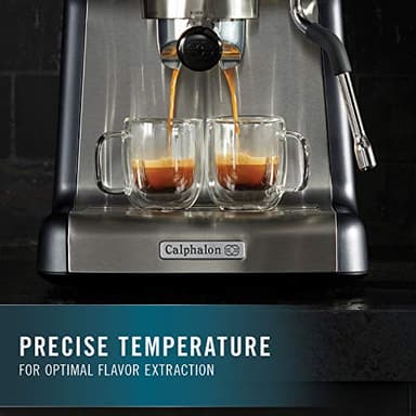 Calphalon BVCLECMP1 Temp iQ Espresso Machine with Steam Wand, Stainless - Image 4