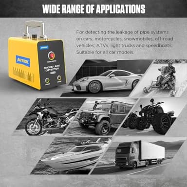 Automotive Smoke Machine Leak Detector,Evap Vacuum Smoke Diagnostic Tester,Pipeline Fuel Leakage Detector Compatible with 12V Cars, Trucks, Motorcycle, ATV, Boats, Snowmobiles - Image 2