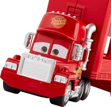 Mattel Disney Pixar Cars Mini Mack Racers Hauler & 1 Toy Car, Transporter Truck Holds 18 Minis, Collectible Set - Image 5