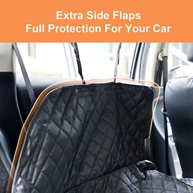 PETICON SUV Cargo Liner for Dogs, Waterproof Pet Cargo Cover Dog Seat Mat for SUVs Sedans Vans with Bumper Flap Protector, Non-Slip, Large Size Universal Fit, Black - Image 4