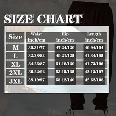 Mens Spring Summer Autumn Ankle Banded Pants Medieval Viking Navigator Trousers Renaissance Pants (Large, Black) - Image 2