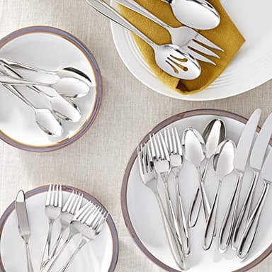 LENOX Cantera 65-piece Flatware Set, 10.2 LB, Metallic - Image 2