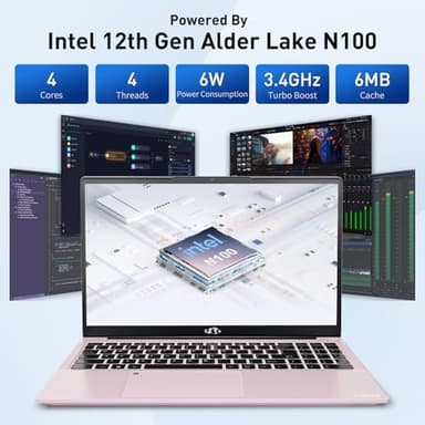 NIMO 15.6 IPS-FHD-Laptop, 16GB RAM 1TB SSD Intel Pentium Quad Core N100, Backlit Keyboard Fingerprint (Beat to i3-1115G4 Up to 3.4GHz) Computer for Student-Home WiFi 6 BT5.2 Win 11 - Image 5
