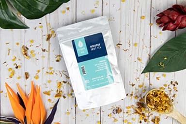 Elevate Tea Hibiscus Fruit Tea - Loose Leaf Hibiscus Tea, Caffeine Free, 3 oz Pouch - 30 Cups, Hot & Iced Tea, No Artificials - Image 3