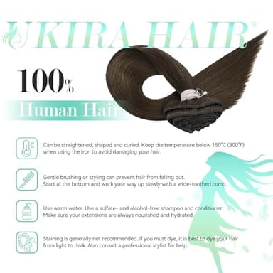 Ukira Medium Brown Hair Extensions Real Human Hair Clip ins for Women, 18 Inch 120g 7pcs #4 Human Hair Extensions, Natural Straight Remy Human Hair Chocolate Brown Clip in Extensions - Image 9