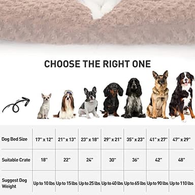 KSIIA Washable Dog Bed Deluxe Plush Dog Crate Beds Comfy Kennel Pad Anti-Slip Pet Sleeping Mat for Large, Jumbo, Medium, Small Dogs Breeds, 29" x 21", Brown - Image 6