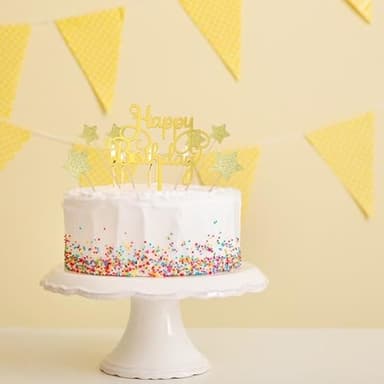 60 PCS Gold Star Cupcake Toppers Glitter Twinkle Star Cupcake Picks Wedding Bridal Engagement Baby Shower Cake Decorations Birthday Party Supplies Mixed Size - Image 6