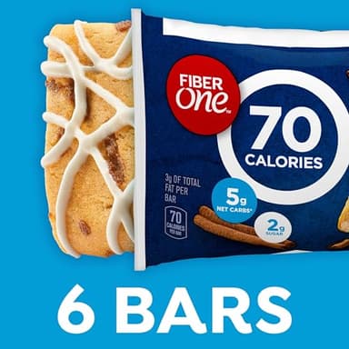 Fiber One 70 Calorie Soft-Baked Bars, Cinnamon Coffee Cake, 6 Bars, 5.34 oz (Pack of 8) - Image 4