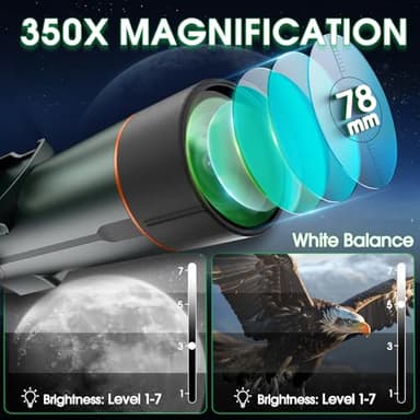 Digital Spotting Scope with Screen Portable Auto-Focus Electronic 4K Smart Telescope with Tripod 32GB SD Card and Carrying Bag for Stargazing Bird Watching, Wildlife Viewing Hunting Green - Image 5