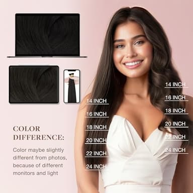 GOO GOO I Tip Hair Extensions Real Human Hair, 18inch 50g 50S, Cold Fusion I Tip Hair Extensions, Invisible Remy Hair Extensions, 1B Natural black - Image 8