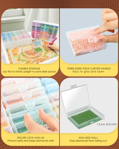 YBUTVY Diamond Art Trays with Lids, 30PCS Diamond Painting Trays with Lids ＆ Diamond Painting Storage, Diamond Painting Accessories for Diamond Art Beads (1 Pack) - Image 4