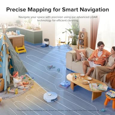 roborock Q8 Max+ Robot Vacuum and Mop, Self-Emptying, Hands-Free Cleaning for up to 7 Weeks, Reactive Tech Obstacle Avoidance, 5500 Pa Suction, DuoRoller Brush, APP-Controlled Mopping, White - Image 7