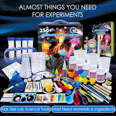 UNGLINGA 250+ Science Experiments Kits for Kids, Boys Girls Toys Birthday Gifts Ideas, Chemistry Set, S.T.E.M Activities Educational Project, Volcano Scientist Kit - Image 2