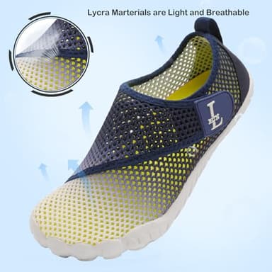 L-RUN Barefoot Womens Shoes Summer Water Shoes Mens Outdoor Non-Slip Garden Shoes White M US (Women 5.5, Men 4)=EU36 - Image 2