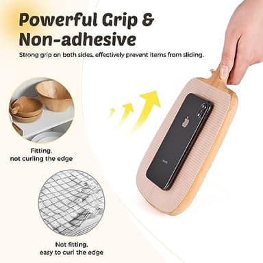 Glotoch Shelf Liner 17.5x360, Non Adhesive Cabinet, Drawer Liner for Refrigerator, Kitchen, Waterproof and Durable Fridge Table Place Mats for Cupboard, Clear - Image 4