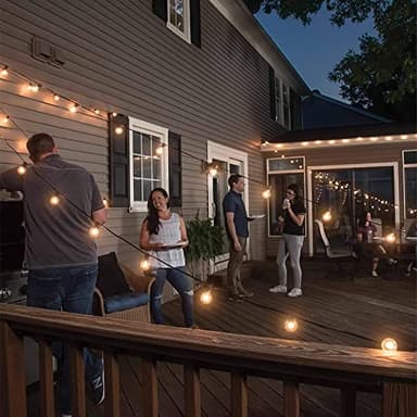 Beams 1W G40 Globe Bulb LED Weatherproof Indoor/Outdoor String Lights, 25 ft, Black - Image 3