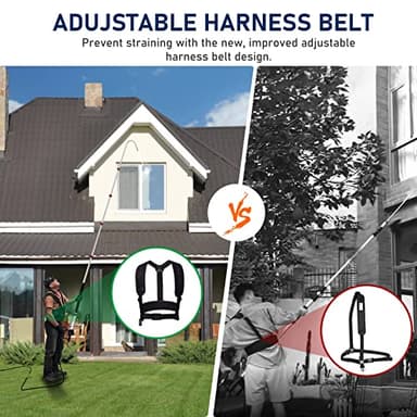 TaoTazon Pressure Washer Extension Wand, 24FT Gutter Cleaning Tools from The Ground with Brush, Pressure Washer Extension Pole - Image 3