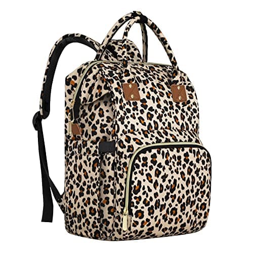 Diaper Bag Backpack Multifunction Maternity Diaper Bag for Baby Girls & Boys Large Capacity Travel Nappy Bags Leopard Print - Image 1