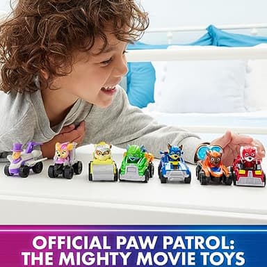 Paw Patrol: The Mighty Movie Toy Vehicle Set- 7 New Cars & Trucks w Exclusive Mayor Humdinger Action Figure-Includes Rubble, Chase, Skye, Zuma, Marshall, Rocky - Image 3