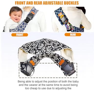 Baby Sling Carrier Newborn to Toddler Adjustable One-Shoulder Design with Hip Seat Support, Labor-Saving Baby Wraps Carrier 10-30 lbs(Blue) - Image 4