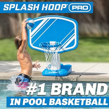 GoSports Splash Hoop Swimming Pool Basketball Game, Includes Poolside Water Basketball Hoop, 2 Balls and Pump – Choose Your Style - Image 2