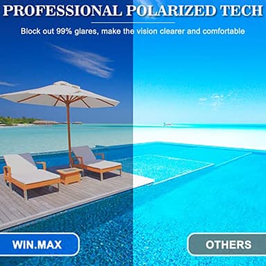 WIN.MAX Polarized Swimming Goggles Swim Pool Goggles Anti Fog Anti UV No Leakage Clear Vision for Men Women Adults Teenagers - Image 3