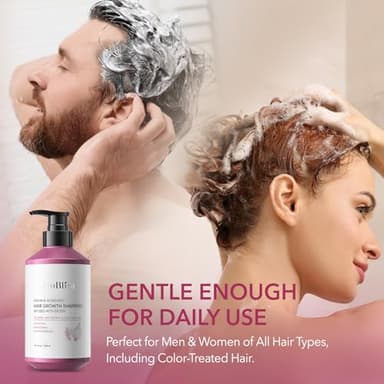 Onion & Rosemary Hair Growth Shampoo: Biotin Infused Shampoo for Hair Loss and Thinning Hair - Promotes Healthier, Thicker and Stronger Hair for Women and Men (16.9 Fl Oz (Pack of 1)) - Image 3