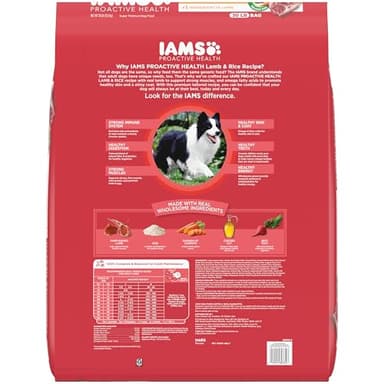 IAMS Proactive Health Minichunks Adult Dry Dog Food with Lamb & Rice, 30 lb. Bag - Image 2