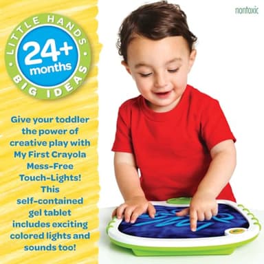 Crayola Toddler Touch Lights, Musical Sensory Toys for Toddlers, Light Up Drawing Pad, Mess Free Painting, Travel Activity, Gift for Toddlers, 2+ - Image 4