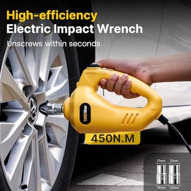 TaskStar Electric Car Jack Kit, 5 Ton/11023 lbs 12V Hydraulic Car Jack Lift with Electric Impact Wrench and Tire Inflator Pump, Portable Auto Kit for SUV MPV Sedan Truck Change Tires Garage Repair - Image 4