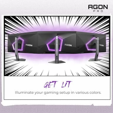 AOC Agon PRO AG276QZD2 27" QD-OLED Gaming Monitor QHD 2560x1440, 240Hz 0.03ms, HDR 400, HDMI 2.0 x2, Display Port x2, Built in Speakers, G-Sync Compatible, Console Gaming Ready, 3-Year Zero-Bright-Dot - Image 6