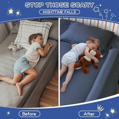 Aonvmdis Bed Bumpers for Toddlers Foam Bed Rail for Toddlers 1 Pack Bed Rails Bumper for Queen, King, Twin, Full-Size Bed with Non-Slip Machine Washable Cover - Image 6