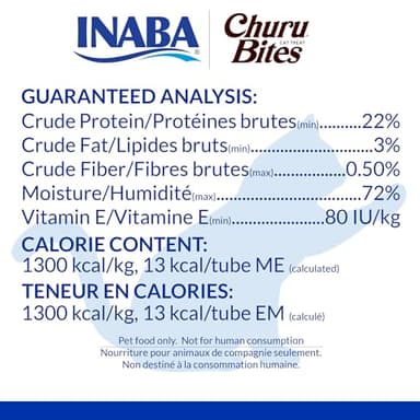 Inaba Churu Bites for Cats, Soft Baked Chicken Churu Filled Cat Treats with Vitamin E, 0.35 Ounces Each Tube, 24 Tubes Total (3 Per Pack), Tuna with Scallop Recipe - Image 6