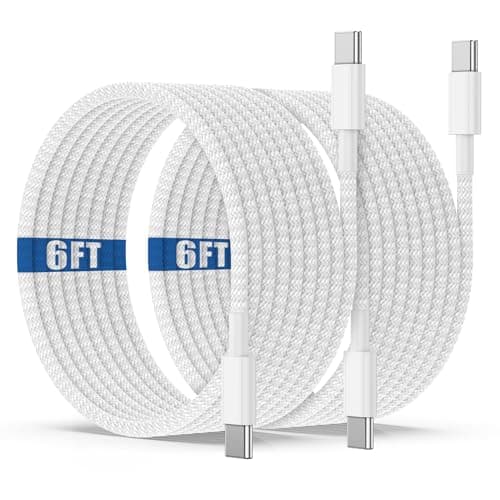 USB C to C Charging Cable 6ft, 60W Fast Type C to C Charger Cord Long for Apple iPhone 17 Pro Max/17 Air/16 Pro Max/15 Plus, MacBook Pro 2021/2020/2019,iPad 12.9/11 inch/Mini/Air 5/4,Samsung Galaxy - Image 1