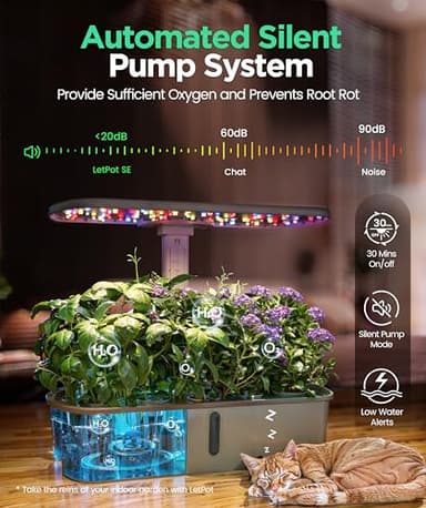 LetPot LPH-Air Hydroponics Growing System Kits, APP & WiFi Controlled Smart Indoor Garden with 24W Grow Light Full Spectrum, 10 Pods Planter Indoor Gardening for Gifts, Kitchen, Vegetable (Green) - Image 6