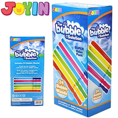 JOYIN 24 Pack 14.6’’ Big Bubble Wands Bulk (2 Dozen) for Summer Toy, Outdoor/Indoor Activity Use, Easter, Bubbles Party Favors Supplies for Kids - Image 7