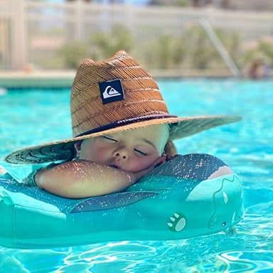 Mambobaby Float with Canopy Size Improved Non Inflatable Infant Baby Pool Float Smart Mambo Float Swim Trainer Add Tail Baby Swim Float Mambo Baby Float Solid Air Free Water Waist Swimming Ring - Image 8