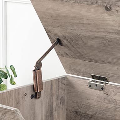 HOOBRO Storage Bench, 43.3” Retro Wooden Storage Chest with U-Shaped Cut-Out Pull, Safety Hinge, Supports 220 lb and Easy Assembly for Toy Box Organizer (Greige) BG772CW01 - Image 9