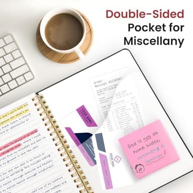 Taja Lined Spiral Journal Notebook for Women & Men, 140 Pages, College Ruled Hardcover Notebook for Work & Note Taking, Journals for Writing, A5(5.7" x 7.9") - Black - Image 7