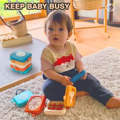 weirtoya Busy Board for 1 Year Old, Toddler Travel Toys for Toddler 1-3 Montessori Toys for 1 Year Old Travel Activities Cube Gifts for Baby Boy Girl My First Montessori Busy Board - Image 4