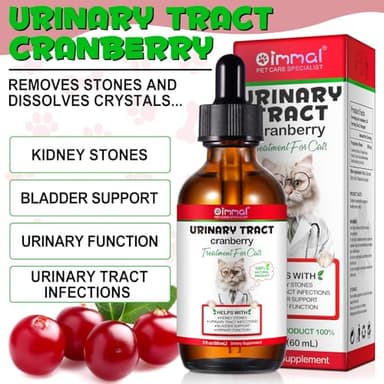 Urinary Tract for Cats, Natural Cat Urinary Tract Infection Treatment Drops Supports Bladder, Kidney Stone, Cat UTI, Cranberry Kidney Bladder Support Supplement, Chicken Flavor - 60ml / 2.02oz - Image 2