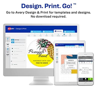 Avery Durable Waterproof Wraparound Rectangle Labels with Sure Feed Technology, 1-1/4" x 9-3/4", Matte White, 40 Customizable Labels for Laser and Pigment-Inkjet Printers (22845) - Image 6