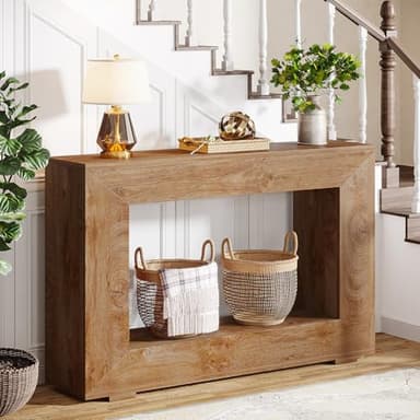 Tribesigns Farmhouse Console Table, 47 Inches Entryway Console Table with Storage, Industrial Hallway Accent Table for Living Room, Entrance - Image 4